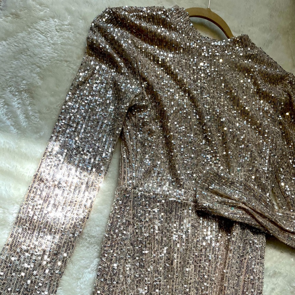 Long sleeve Sequin Dress